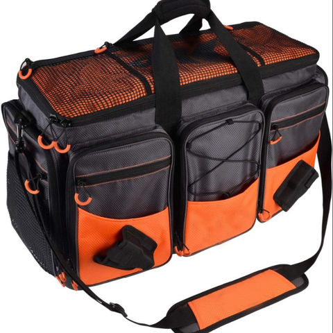 Cheap Fishing Bag Folding Shoulder Waist Bag Large Capacity Outdoor Fishing  Tackle Backpack Tackle Storage Travel Carry Bags
