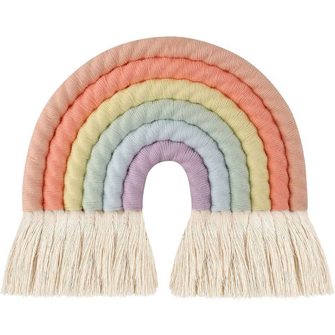 Suspension arc-en-ciel en coton