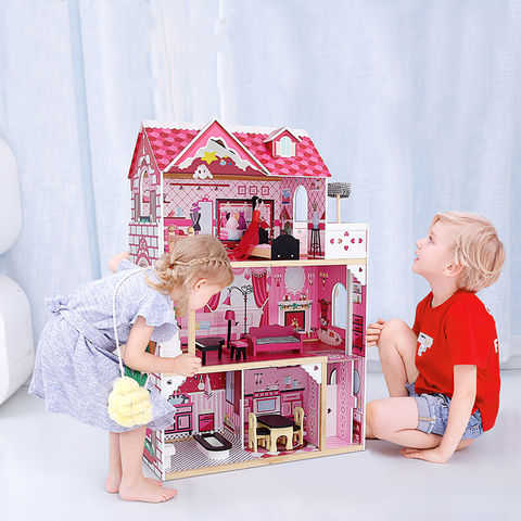 Skylark large wooden villa simulation dream doll houses three layer ...