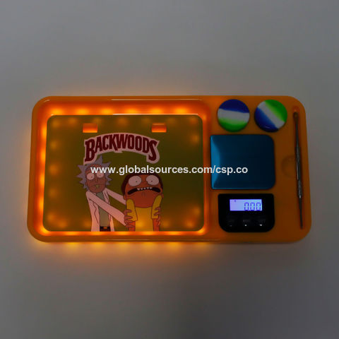 Led Rolling Tray with Scale Smoking Accessories Tobacco Glow Weed