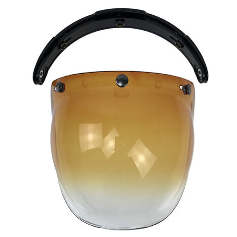 bubble face shield for motorcycle helmet Soman 3 Snap Visors, Snap On Bubble 3 Snap Compatible with 3/4 Open Face Helmets (Gold) : Automotive Gold Mirror Motorcycle Helmet Face Shields -