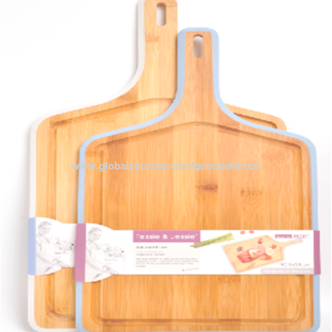 Wood cutting board in racket shape thin 26 cm