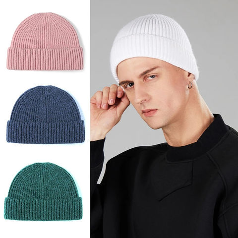 Unisex Cookies Hats Knitted Cuff Solid Beanie Hat Winter Warm Beanie Hats for Men Women Trendy Cookies Hat