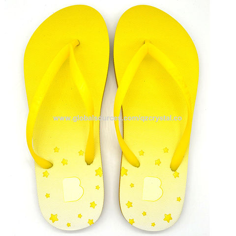 yellow flip flops ladies