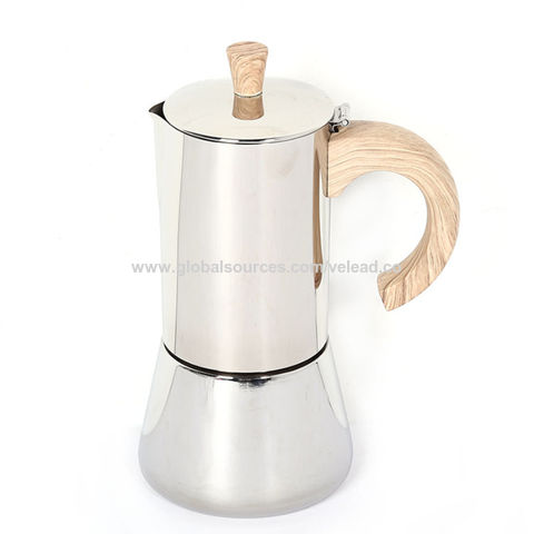 Buy Wholesale China Stainless Steel Espresso Coffee Maker Moka Pot Coffee  Pot Cappuccino Maker With Induction Bottom & Coffee Maker at USD 2