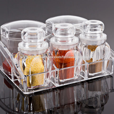 Glass Spice Jar For Kitchen, Condiment Jar, Spice Container