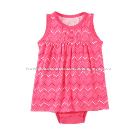 Robes pour filles, col rond, coton peigné, sans manches, body intérieur, meilleures ventes for sale at factory direct price