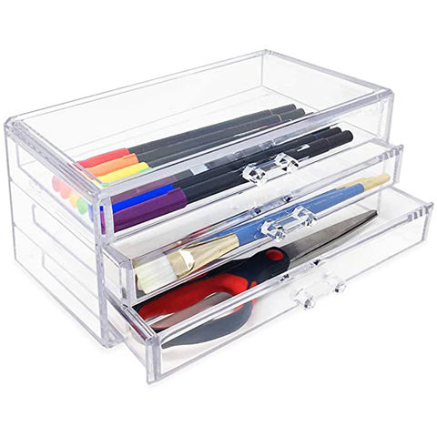Acrylic Storage 3 Drawers, Desk Storage & Organization