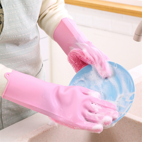 Guantes Mágicos Multifunción de Silicona para Lavar Platos, Sin Látex, Guantes de Cocina for sale at factory direct price