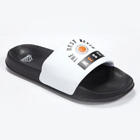 Wholesale OEM Logo new design PCU Flat And Anti-skip Blank Slide Sandals  Plain custom mens rubber slippers