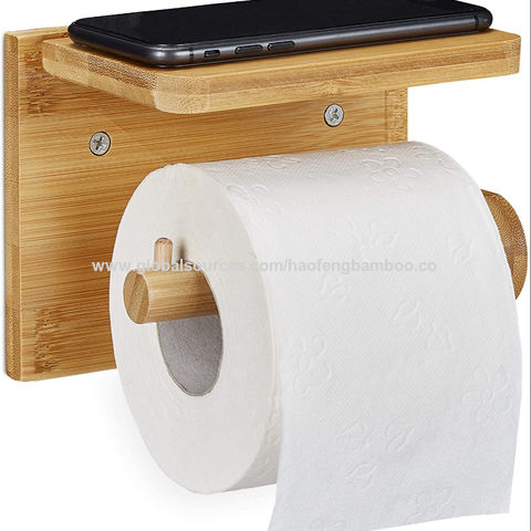 Buy Wholesale China Toilet Paper Disensers Roll Holder With Shelf For  Mobile Phone,bamboo Toilet Paper Holder & Paper Holder at USD 0.95