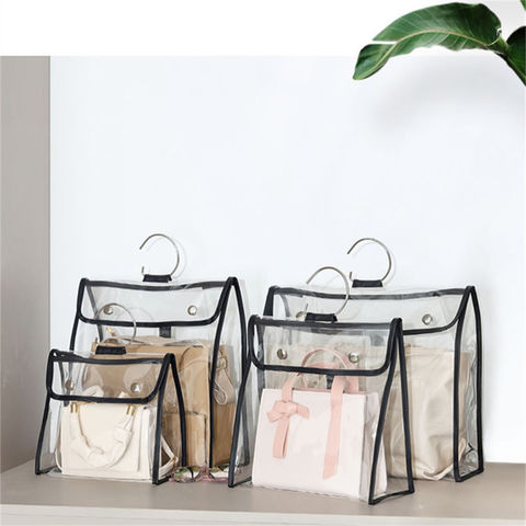 8 Pcs Handbag Dust Bags Clear Purse Storage Organizer For Closet Small To  Extra Large Dust Free Zip
