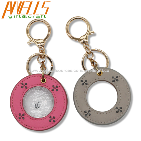 Cartoon PVC Keychain Wholesale Cute Key Rings Round Colorful