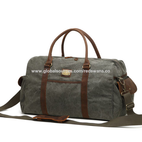 Buy Wholesale China Retro Weekend Overnight Travel Holdall Leather