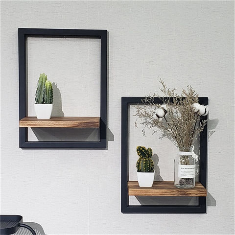 Rectangle Metal Frame Floating Shelves, Floating Picture Frame Shelves