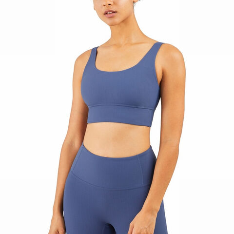 Push Fitness For Womenwomen's Cross Back Sports Bra - Push-up Yoga Gym  Crop Top - Breathable Nylon