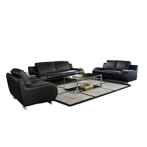 Factory Elegant Design Furniture Living, Elegant White Leather Sofa Set