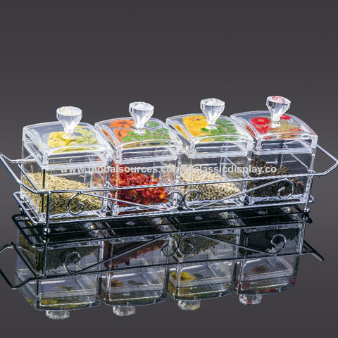 Storage Clear Spice Rack Case Organizer Condiment Holder Container Box -  China Acrylic Box and Candy Box price