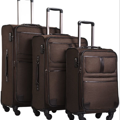 Fochier Softshell Luggage set 6 Piece Lightwieght Expandable Spinner Suitcase with TSA Lock 