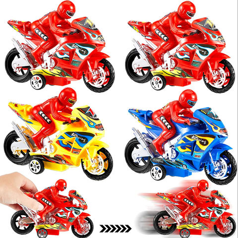 Battery-Free Toddler Toys for Boys and Girls Friction Powered Play Toy Motorcycle Set Motorcycle Toys for Boys Three Pack of Toy Motorcycles for Boys and Girls 