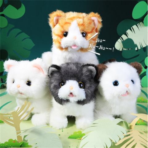 Cute Kawaii Realistic Ragdoll Kitten Plush Toys Furry Stuffed Little Cat  Gifts 