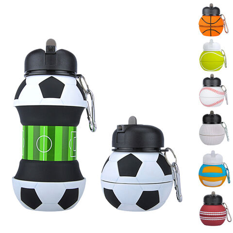 Bouteille d'eau en silicone 2021 : Bouteilles d'eau pour enfants uniques en forme de balle, pliables, portables et résistantes aux chutes for sale at factory direct price