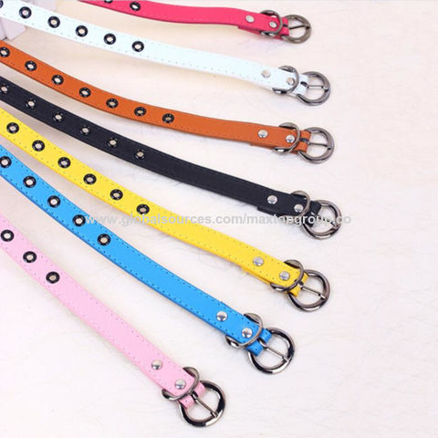 BOHUIZ 2-Pack Elastic Belts For Girls - Adjustable Waist Belt With Heart Buckle, Fits Sizes 15-30 Inches, Toddler/Kids Belt