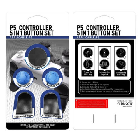 Full Set Buttons Repair Kits for Playstation 5 Controller Anti-Slip ...