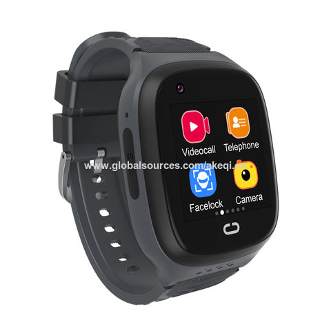 Reloj inteligente 4G para niños, reloj de teléfono con rastreador GPS,  cámara de llamadas de 3 vías, podómetro, SOS, pantalla táctil de 1.4  pulgadas