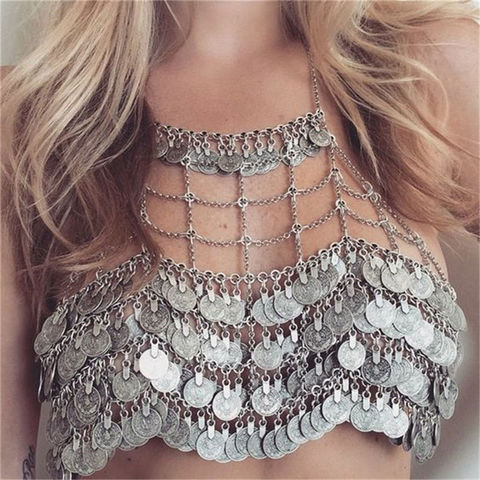  Bodiy Rhinestones Bra Body Chain Silver Bikini Chains Crystal  Heart Chest Accessories Rave Sparkly Body Jewelry for Women and Girls :  Clothing, Shoes & Jewelry