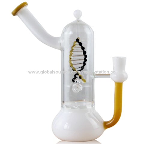 VORTEX 10 Inch HELIX BONG Recycler TWISTY Glass Water Pipe BLUE