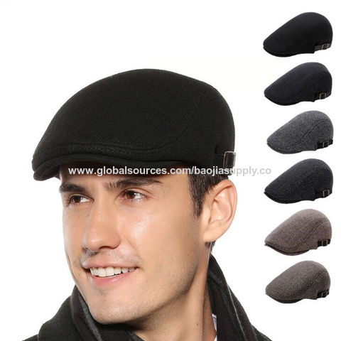 Wool Retro Artist Hat Ear Muff French Bonnet Caps Men Outdoor