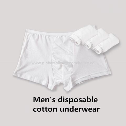 Achetez en gros Slip Boxer Jetable En Coton Pour Hommes, Sous-vêtements  Stériles Emballés Individuellement Pour Spa Et Voyage Chine et  Sous-vêtements Jetables Pour Hommes à 0.4 USD