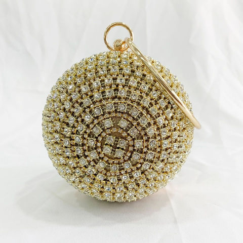 Fringe Clutch Bag In Silver Color/Women's Round Ball Clutch Purse/Sequins  Beads/Evening Clutch/ Wedding Party Handbags