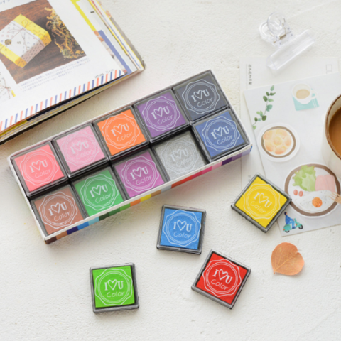 Craft Finger Ink Pad 20 Colors, Craft Ink Pad Stamps Partner DIY Color, Rainbow Washable Stamp Pads Set for Rubber Stamps Partner Color Card Making