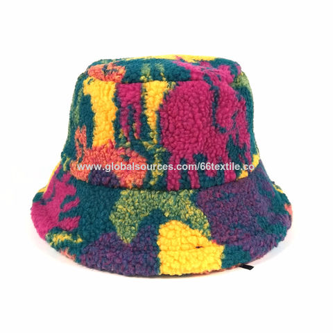 Thicken Tweed Print Fisherman Hat Women 