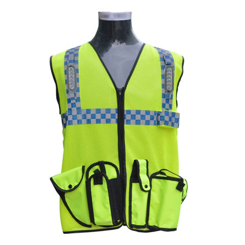 Led Reflective Vest With High Quality Customized Logo Multi-pocket For  Police And Motorcycle - Explore China Wholesale Safety Vest and Customized  Logo Led Vest, Men's Vests & Waistcoats, Veste Coupe-vent