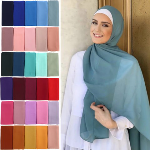 Hiqh Quality Beautiful Hijab 88 Colors New Plain Chiffon Hijab
