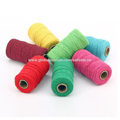 Buy Standard Quality China Wholesale Wholesale Macrame Cord 4mm 100 Meter  Twisted Cotton Braid Cord Multi Color Length Waist Rope $2 Direct from  Factory at Weihai Saifeide Plastic And Chemical Industry Co.,Ltd