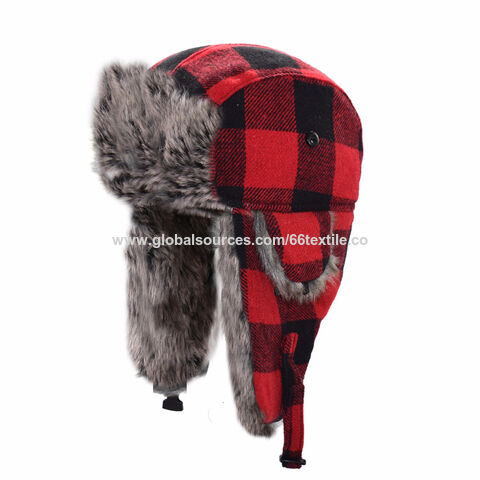 plaid russian hat