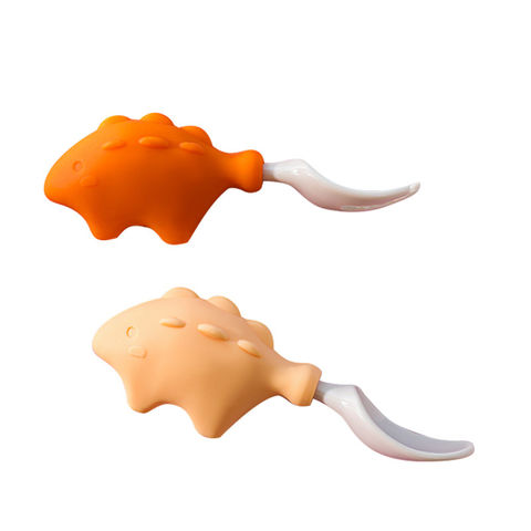 Buy Wholesale China Silicone Baby Spoon And Fork Bpa Free Kids Food  Supplement Feeding Soft Spoon With Wooden Handle & Silicone Baby Spoon And  Fork at USD 1.27