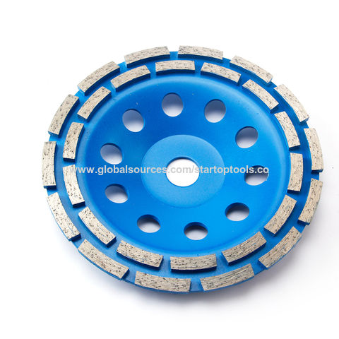 6" 7" Diamond Grinding Double Row Wheel Abrasive Grinder Disc for Marble Stone