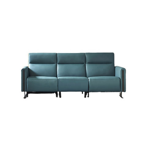 Living Room Furniture Modern Sofa Chair, Teal Leather Reclining Loveseat