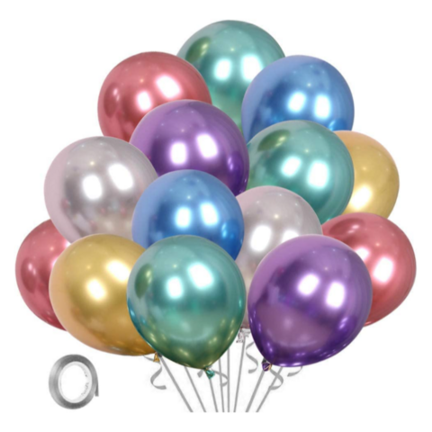 Pack of 100 Pieces Metallic Teal Creative Balloons 12 Latex Balloons