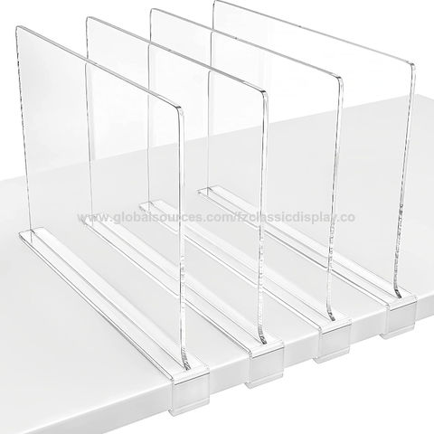 Buy Wholesale China Acrylic Clear Shelf Dividers, Closet Dividers