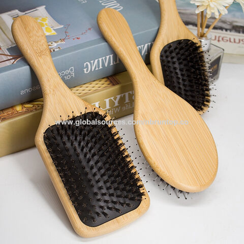 Bamboo Wooden Hair Brush, Hair Comb Brush,Massage Wooden Comb,Hair Care ...