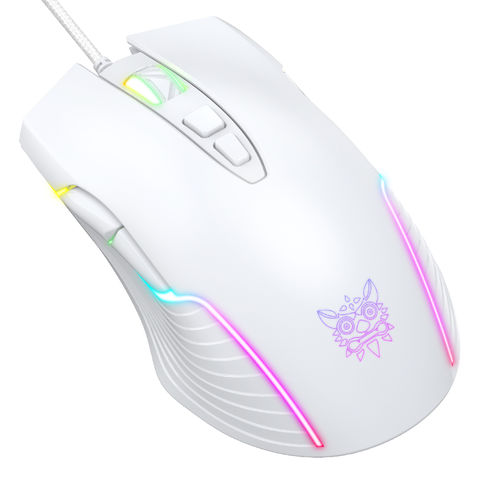 Onikuma CW905 Wireless Bluetooth Gaming Mouse – RGB LED, 2400 DPI, 6 Buttons – Gray