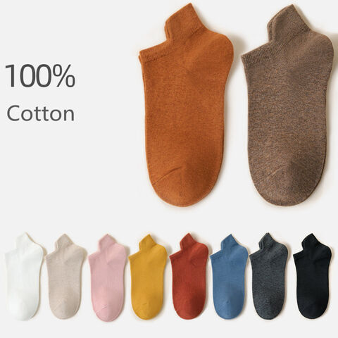 Chaussettes pour femmes en coton longues fibres pour le printemps et l'automne, chaussettes basses pour femmes for sale at factory direct price