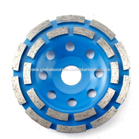 6" 7" Diamond Grinding Double Row Wheel Abrasive Grinder Disc for Marble Stone