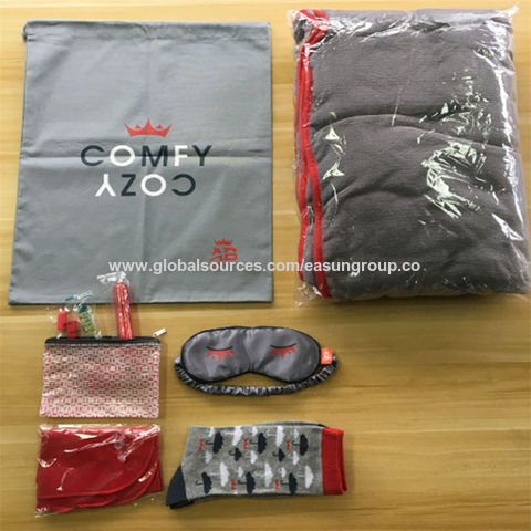 Buy Wholesale China Travel Pillow And Blanket Set Customized Guest ...